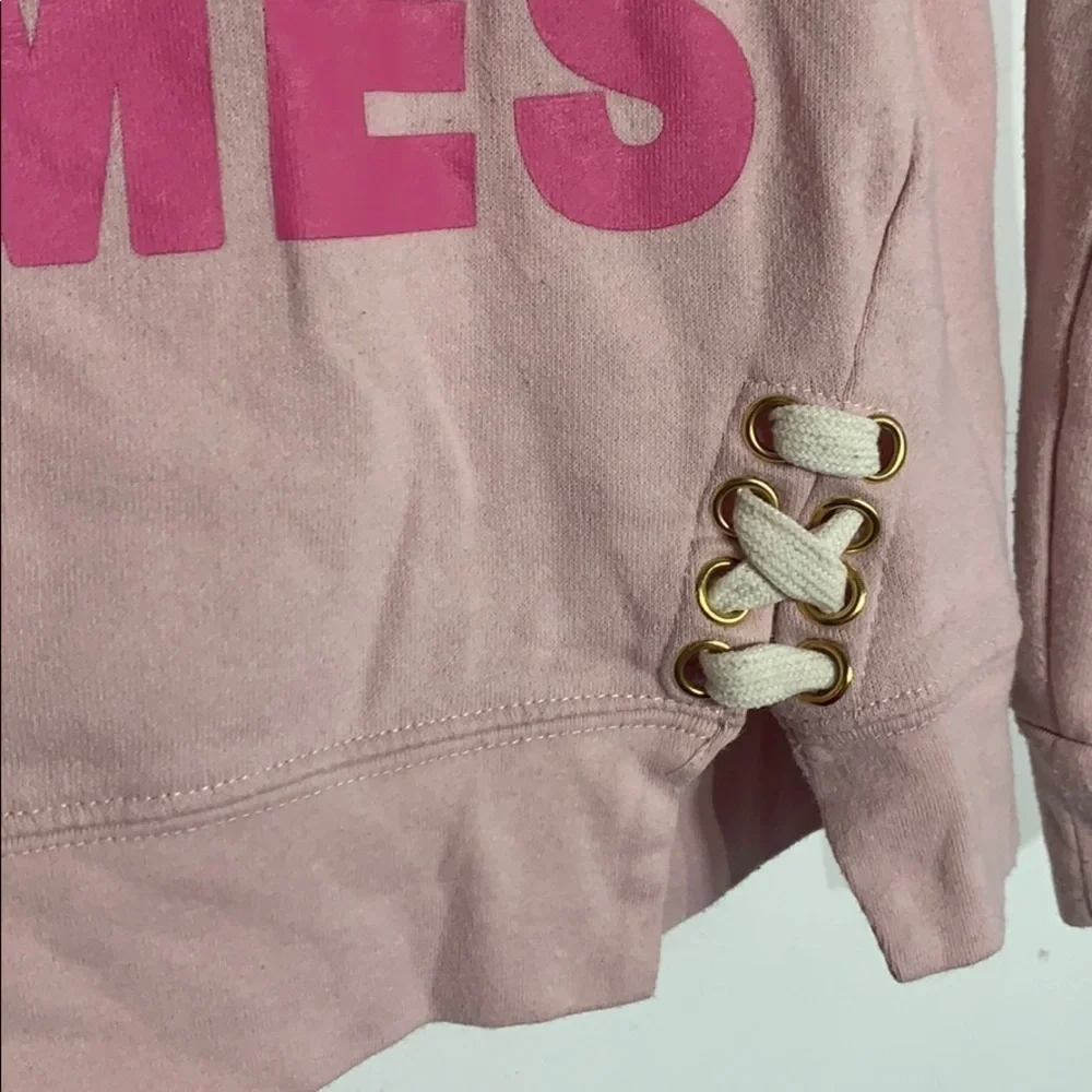 Me.n.u Hello Good Time Lace Up Glitter Pullover long sleeve girls size 10